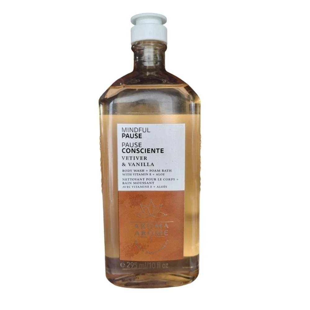 AROMATHERAPY Mindful Pause‎ VETIVER & VANILLA BBW Bath and Body Works Shower Gel